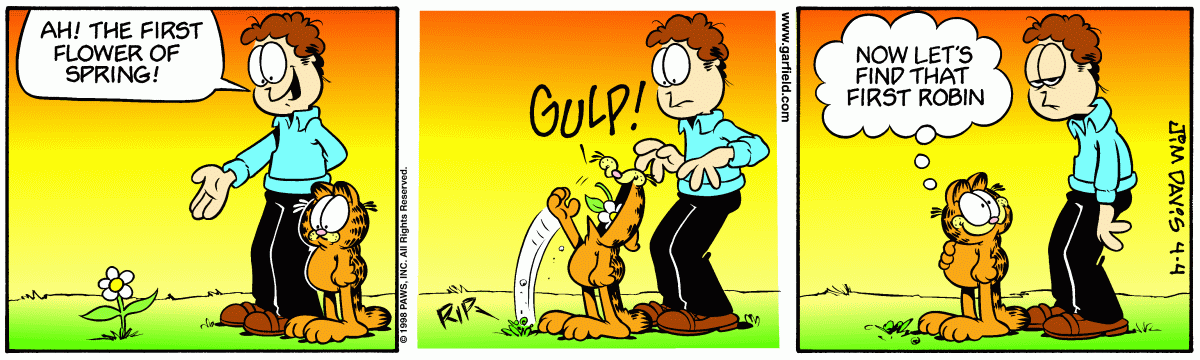 Garfield comic strip for Saturday, April 4, 1998