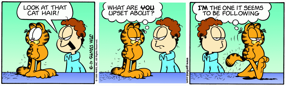 Garfield comic strip for Thursday, April 9, 1998