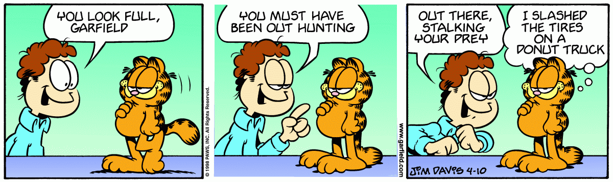 Garfield, April 10, 1998