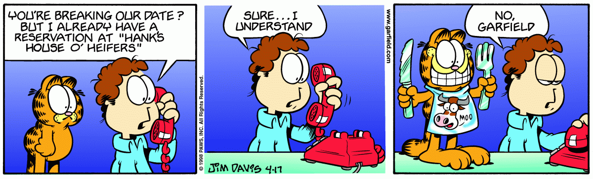 Garfield, April 17, 1998
