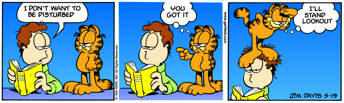 Garfield comic strip for Tuesday, May 19, 1998