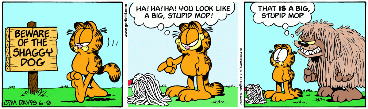 Garfield comic strip for Tuesday, June 9, 1998