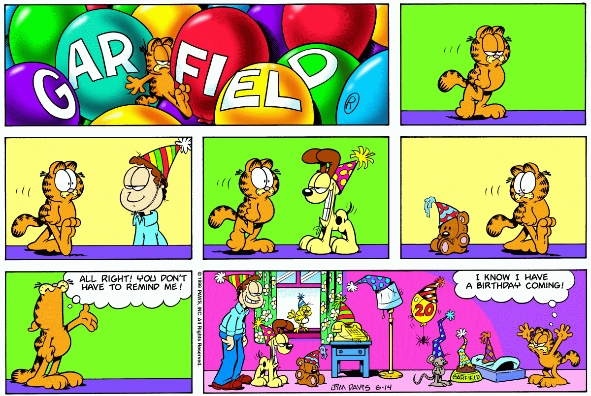 Garfield, June 14, 1998