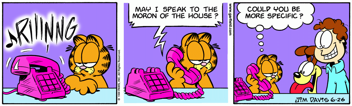Garfield, June 26, 1998