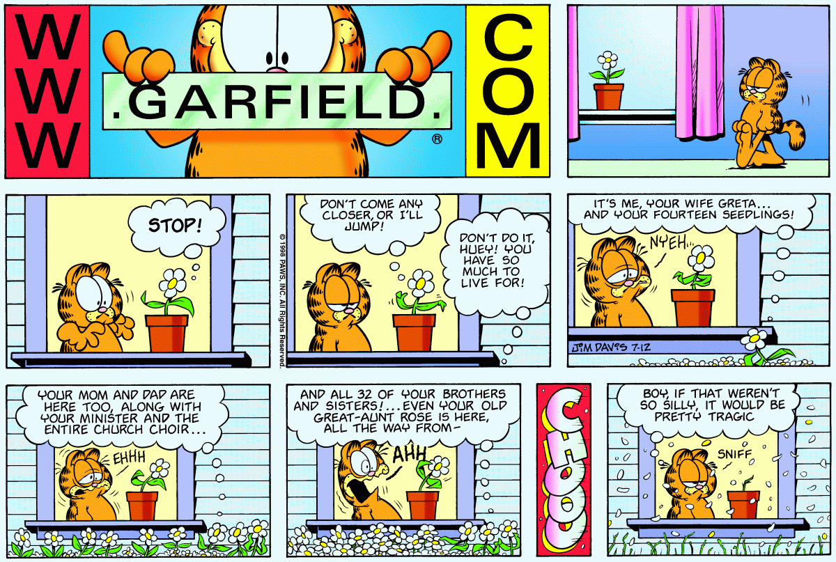 Garfield, July 12, 1998