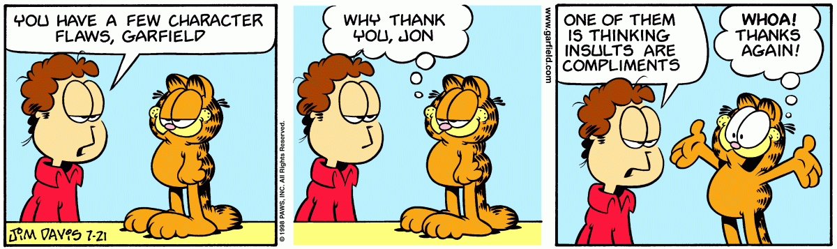 Garfield comic strip for Tuesday, July 21, 1998