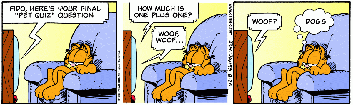 Garfield, August 20, 1998