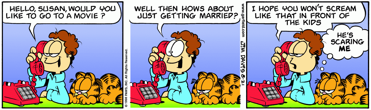Garfield, August 21, 1998