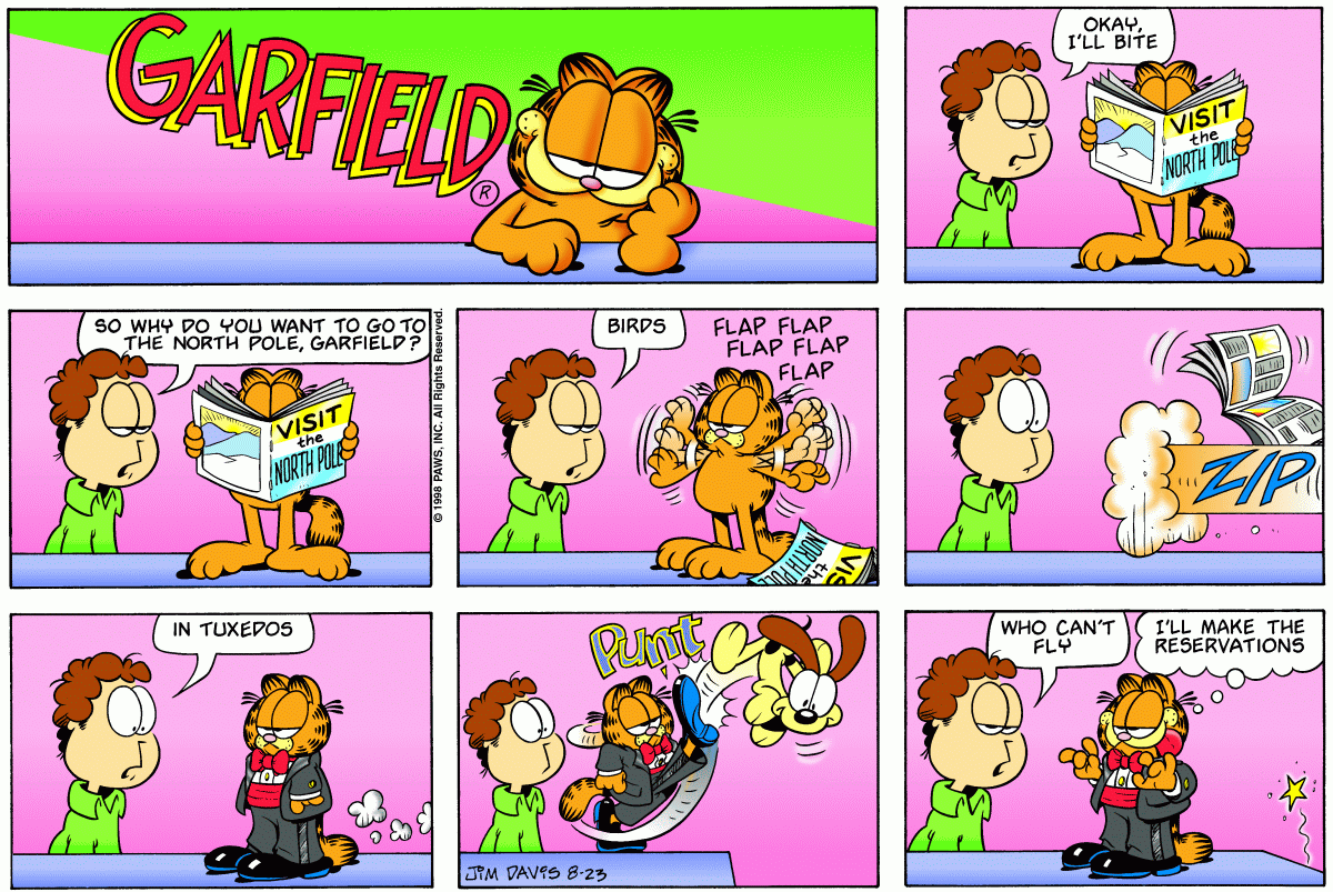 Garfield, August 23, 1998
