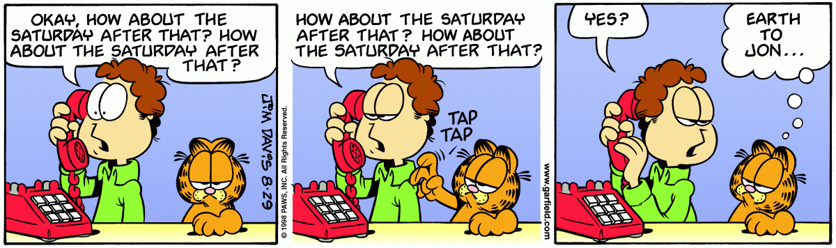 Garfield, August 29, 1998