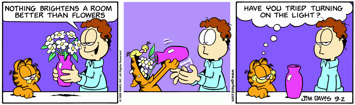 Garfield comic strip for Wednesday, September 2, 1998