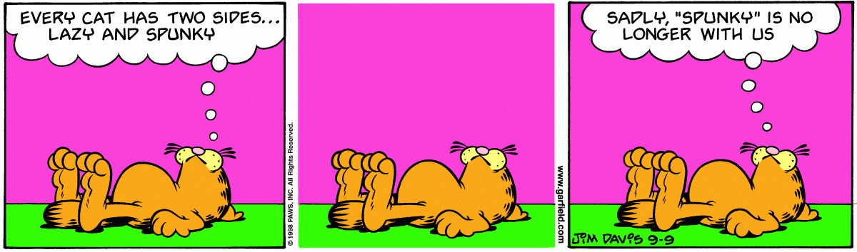 Garfield comic strip for Wednesday, September 9, 1998