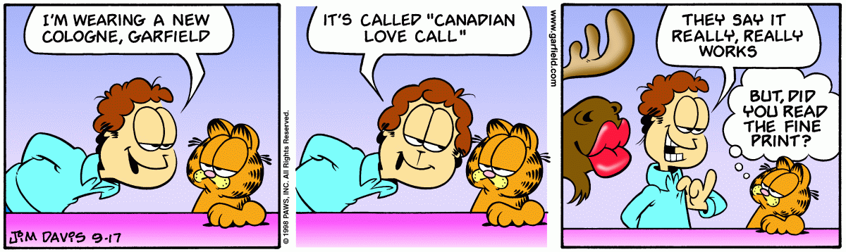 Garfield, September 17, 1998