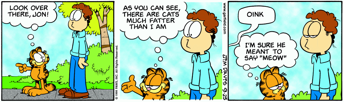 Garfield, September 25, 1998