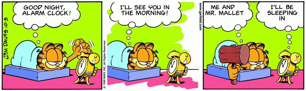Garfield comic strip for Saturday, October 3, 1998