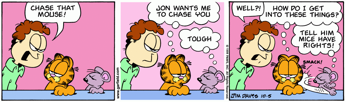 Garfield comic strip for Monday, October 5, 1998