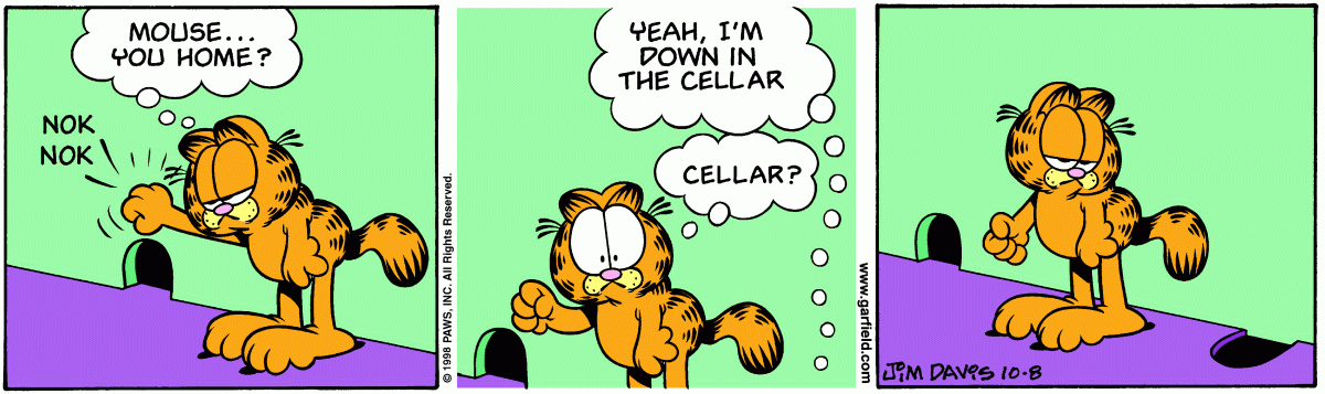Garfield, October 8, 1998