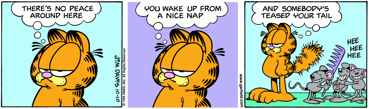 Garfield comic strip for Saturday, October 10, 1998