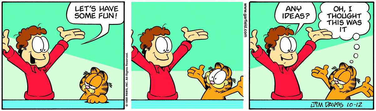 Garfield comic strip for Monday, October 12, 1998