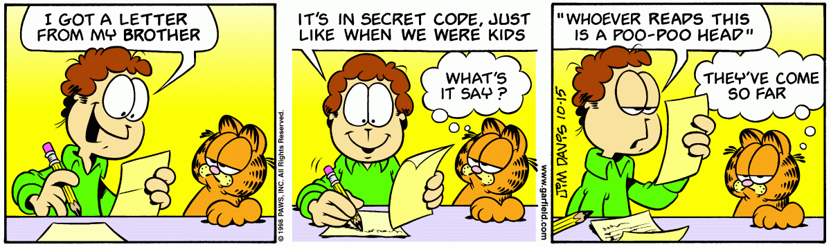 Garfield comic strip for Thursday, October 15, 1998