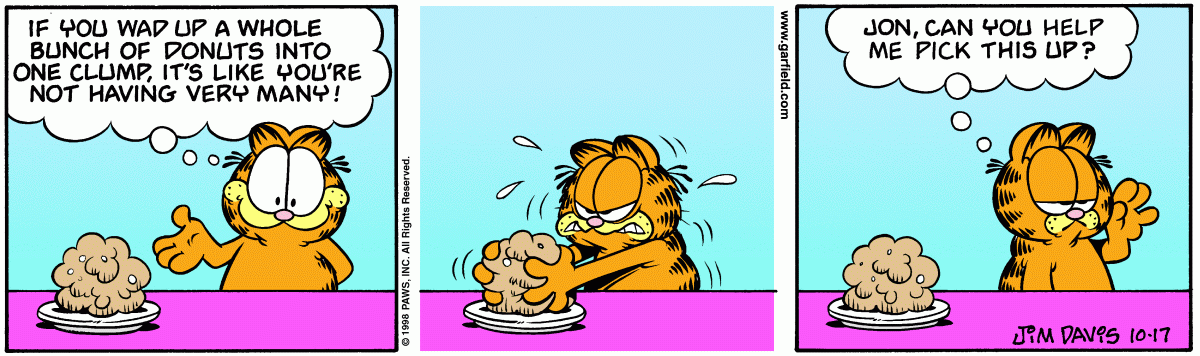 Garfield comic strip for Saturday, October 17, 1998