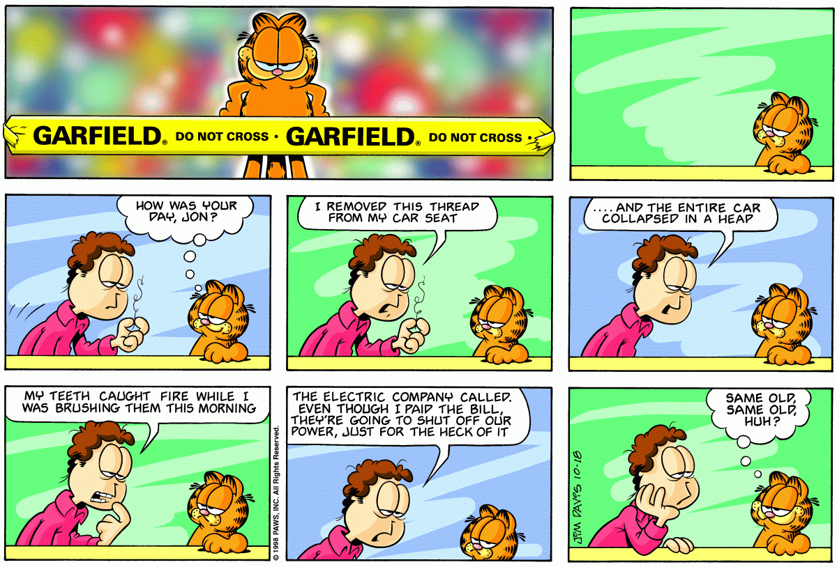 Garfield, October 18, 1998