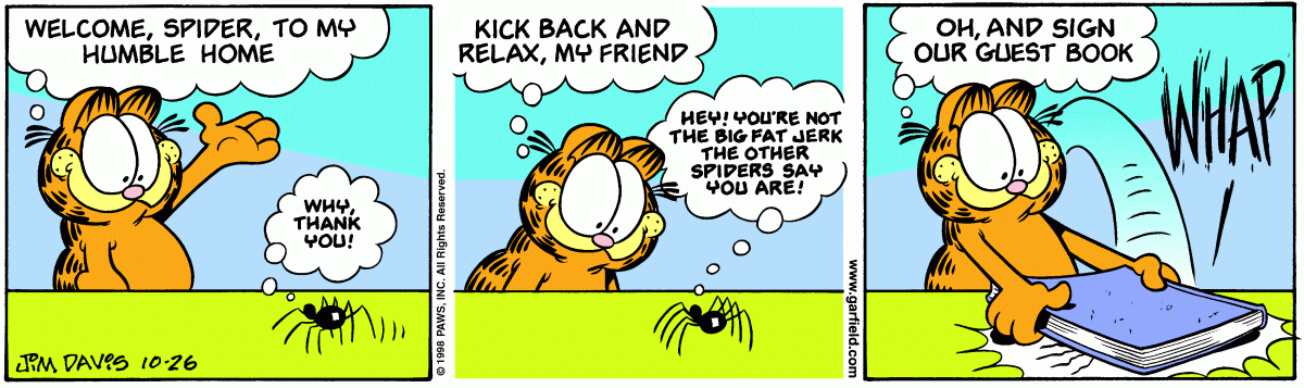 Garfield comic strip for Monday, October 26, 1998