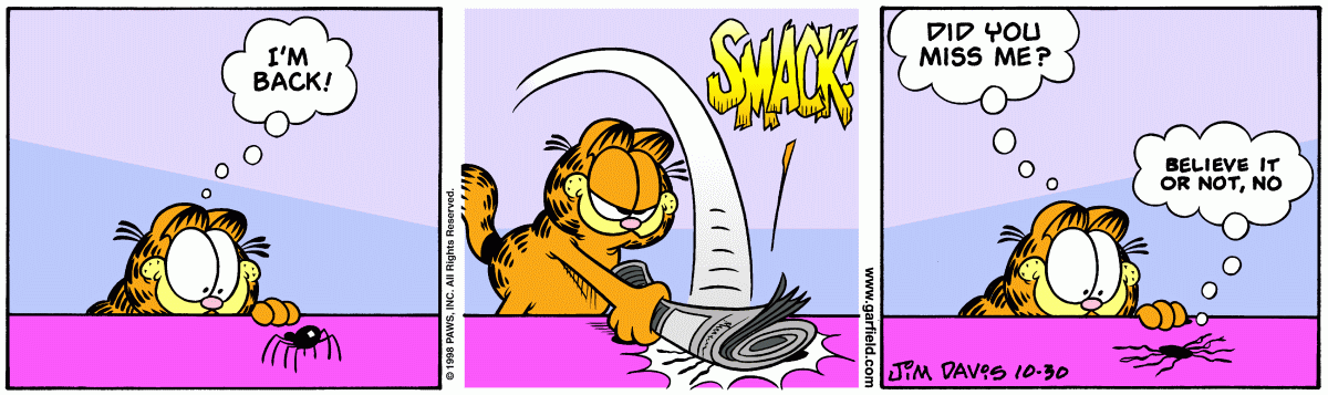 Garfield comic strip for Friday, October 30, 1998