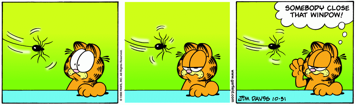 Garfield comic strip for Saturday, October 31, 1998