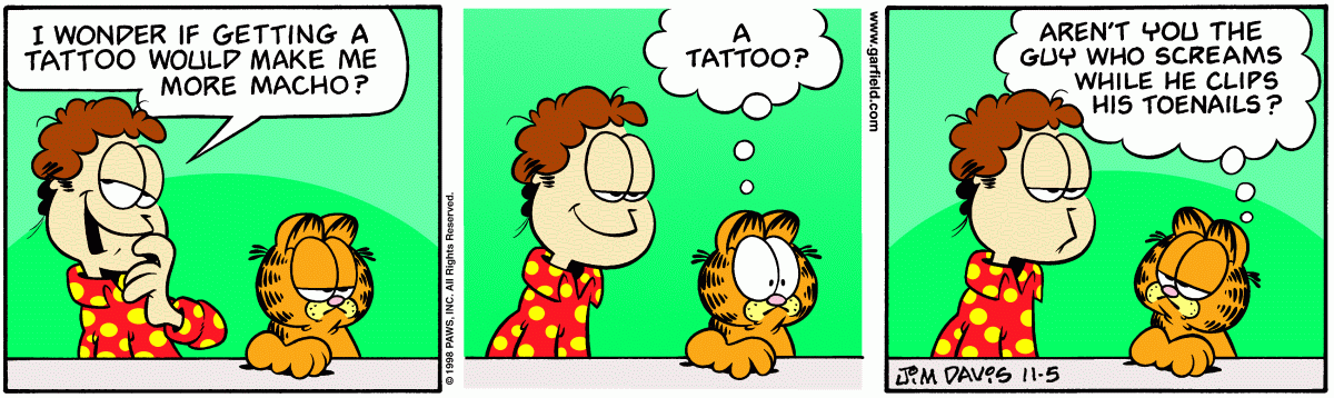 Garfield comic strip for Thursday, November 5, 1998