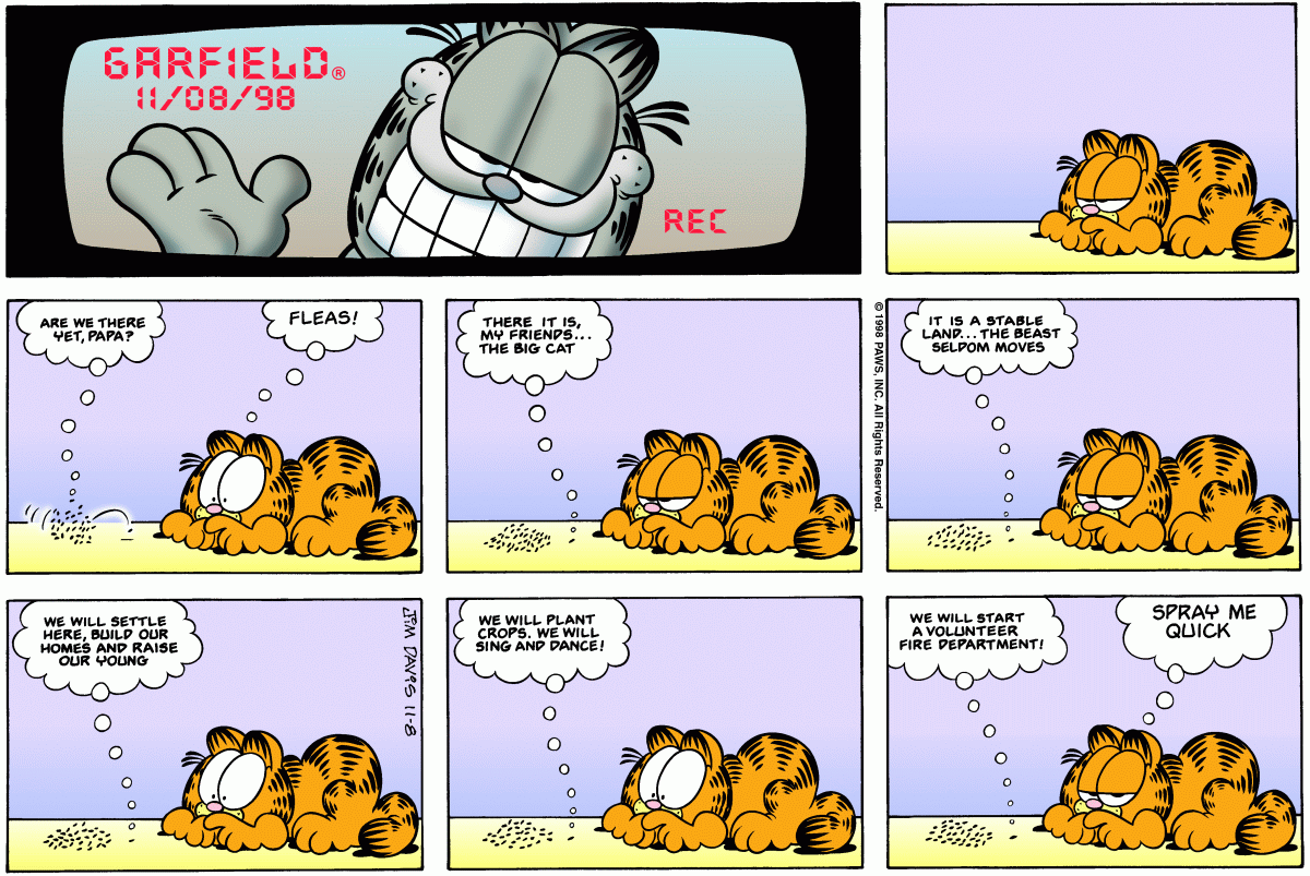 Garfield, November 8, 1998