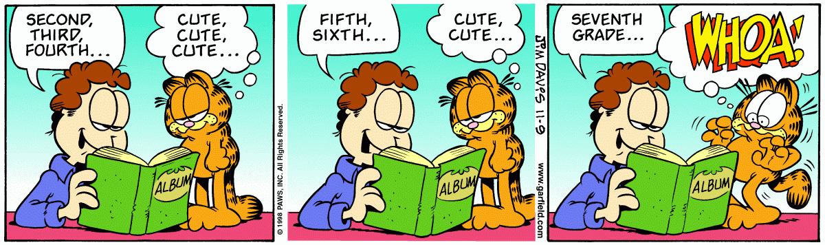 Garfield, November 9, 1998