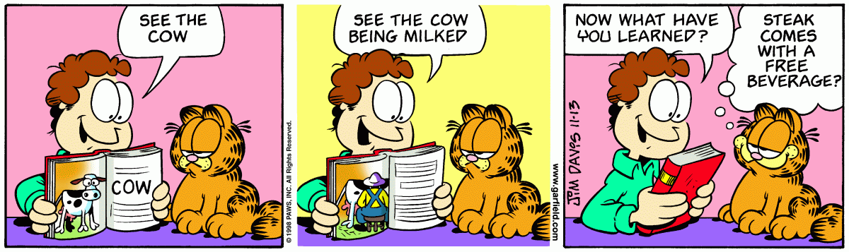 Garfield comic strip for Friday, November 13, 1998