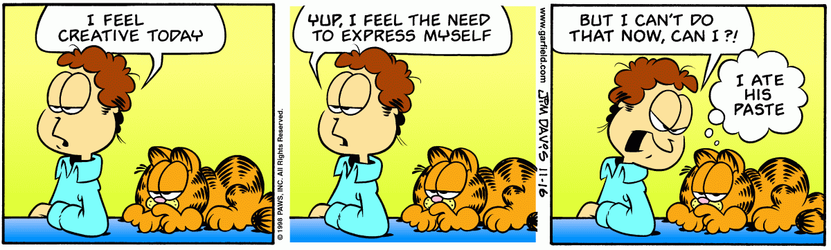 Garfield comic strip for Monday, November 16, 1998