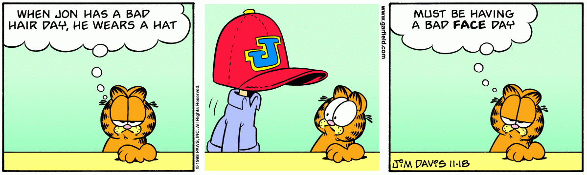 Garfield comic strip for Wednesday, November 18, 1998
