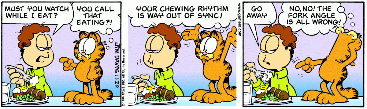 Garfield comic strip for Friday, November 20, 1998