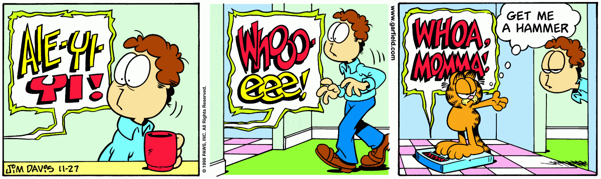 Garfield comic strip for Friday, November 27, 1998