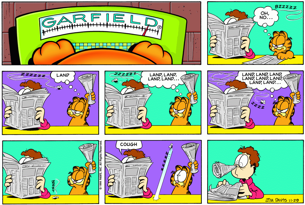 Garfield comic strip for Sunday, November 29, 1998
