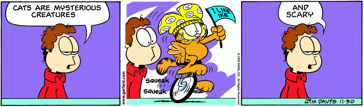 Garfield comic strip for Monday, November 30, 1998
