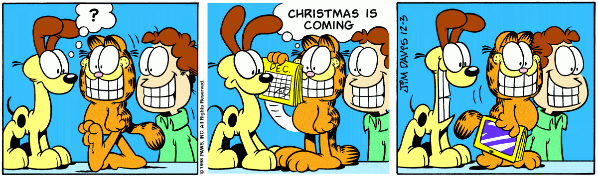 Garfield comic strip for Thursday, December 3, 1998