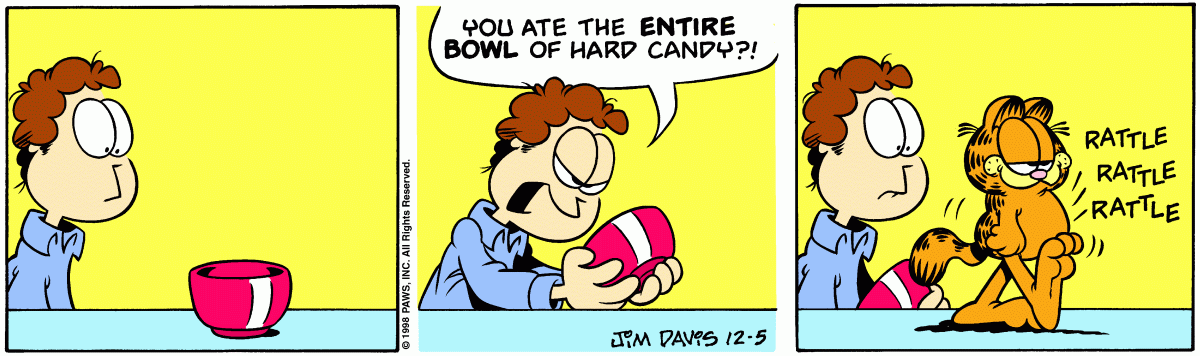 Garfield comic strip for Saturday, December 5, 1998
