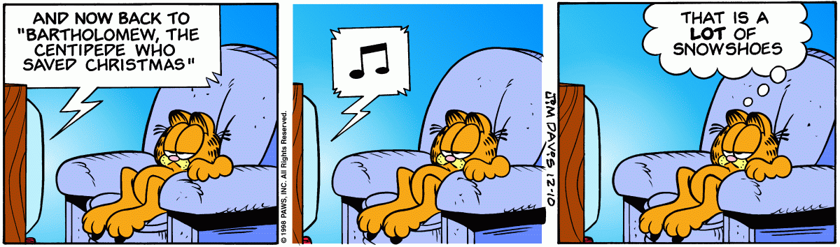 Garfield comic strip for Thursday, December 10, 1998