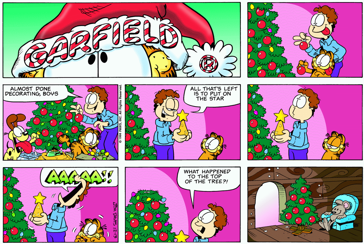 Garfield comic strip for Sunday, December 13, 1998