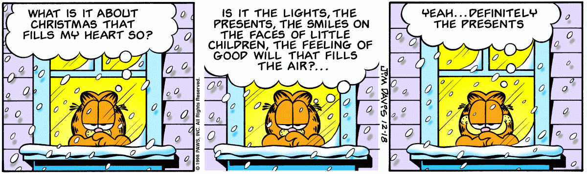 Garfield comic strip for Friday, December 18, 1998