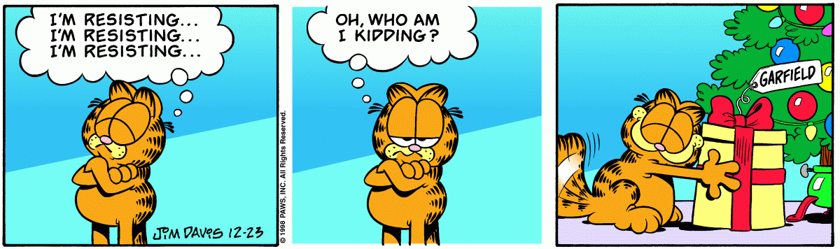Garfield comic strip for Wednesday, December 23, 1998