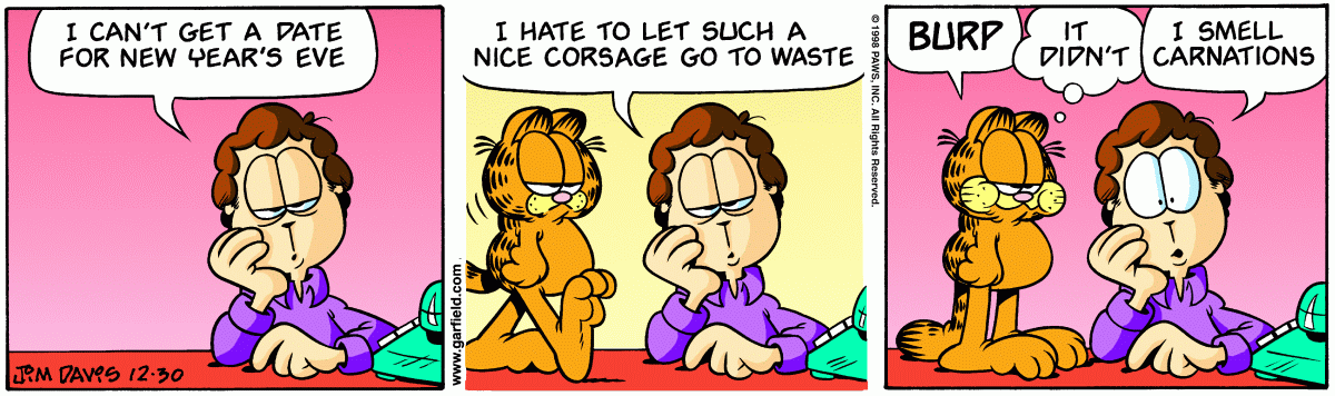 Garfield comic strip for Wednesday, December 30, 1998