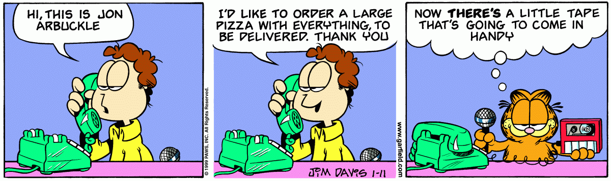 Garfield, January 11, 1999