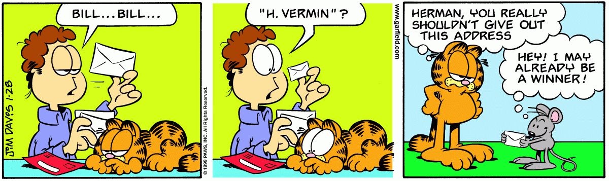 Garfield, January 28, 1999