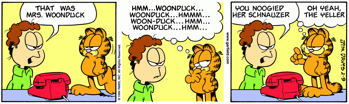 Garfield, February 9, 1999