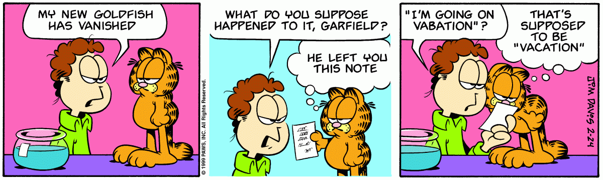 Garfield, February 24, 1999